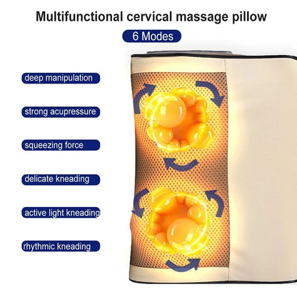 Shiatsu Neck & Back Massager Pillow with Heat – Electric Deep Tissue Massage