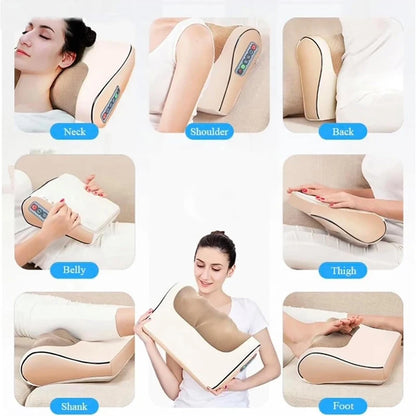 Shiatsu Neck & Back Massager Pillow with Heat – Electric Deep Tissue Massage