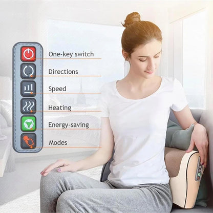 Shiatsu Neck & Back Massager Pillow with Heat – Electric Deep Tissue Massage